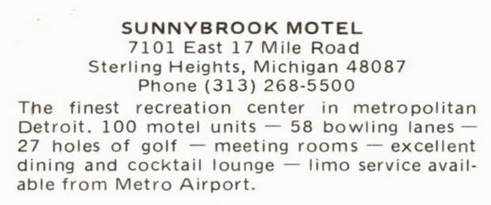 Sunnybrook Lanes (Sunnybrook Motel) - Vintage Postcard